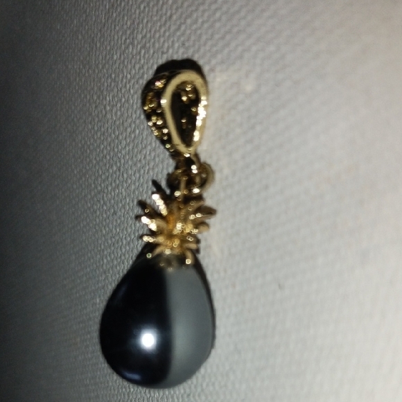 Gold and Silver Pearl Drop Necklace - Picture 5 of 5